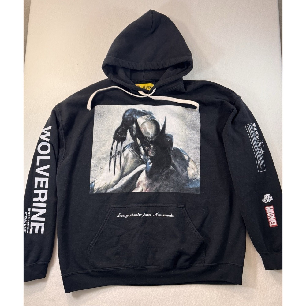 Darc Sport X Wolverine Hoodie Black Marvel Hero Elite Series Large 360/1000